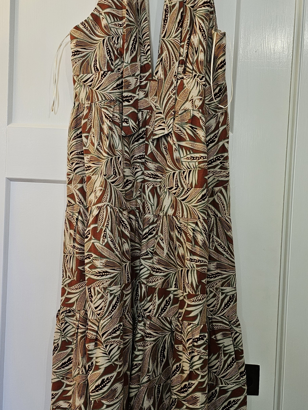 House of Harlow 1960 Cream and Brown Patterned Fabric